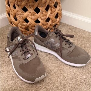 New Balance Men's Taupe and Silver Sneakers